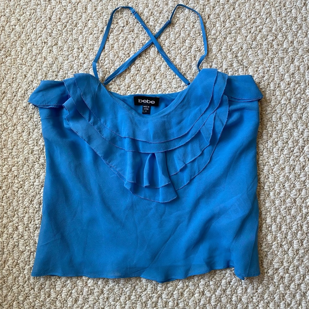 Bebe blue top S